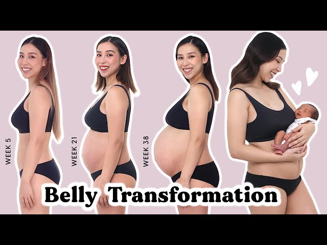 Pregnancy Transformation - Week by Week 🤰🏻 | TINA YONG