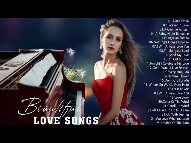 Beautiful Piano Love Songs Ever - Top 30 Romantic Love Songs Collection - Piano Instrumental Music