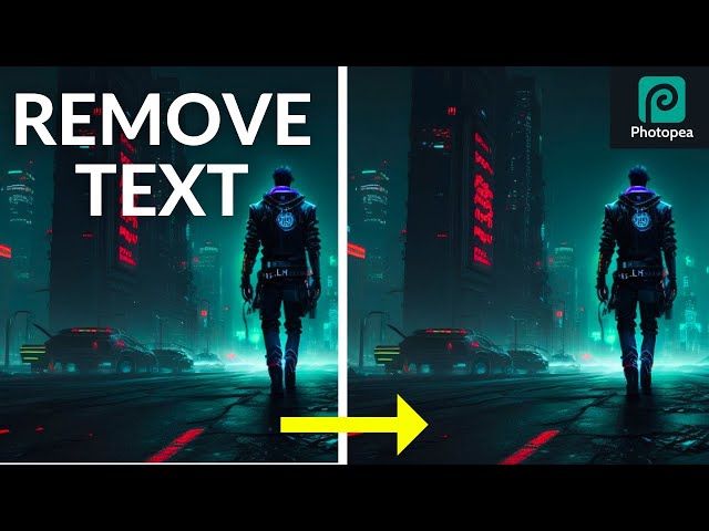 How to Remove Text From Image - Photopea Tutorial