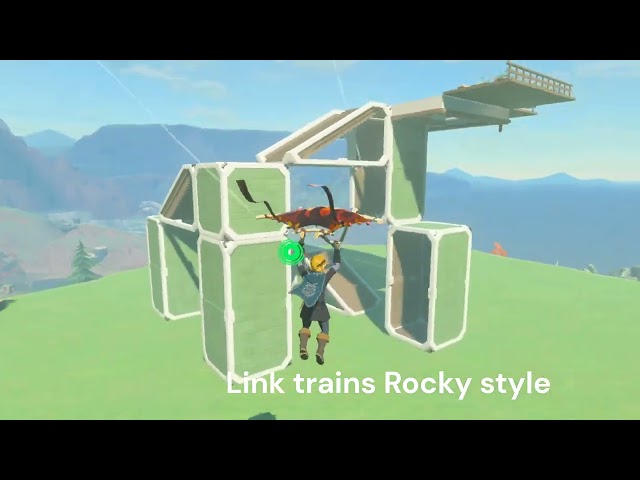TOTK: Link's 3 tier Tree style house, and Link does Rocky Balboa