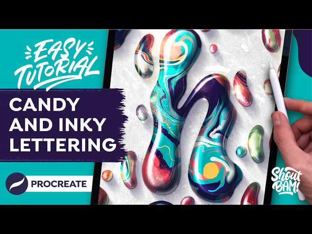 Procreate - How to create Candy and Inky Lettering Effects (+Freebie)