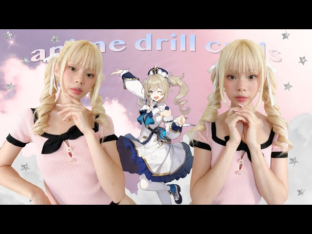 anime inspired drill curl pigtails! 🎀 hairstyle tutorials in under 5 minutes