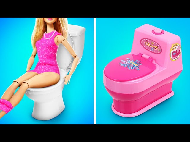 I found a Barbie in toilet 🤢 *Barbie Makeover Ideas, Cool Hacks & Crafts*