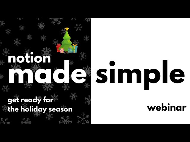 Get Holiday Season Ready with Notion | LIVE