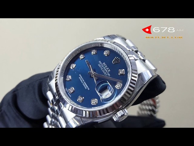 Rolex DATEJUST 36 mm 116234-0142 blue dial оригинальные часы