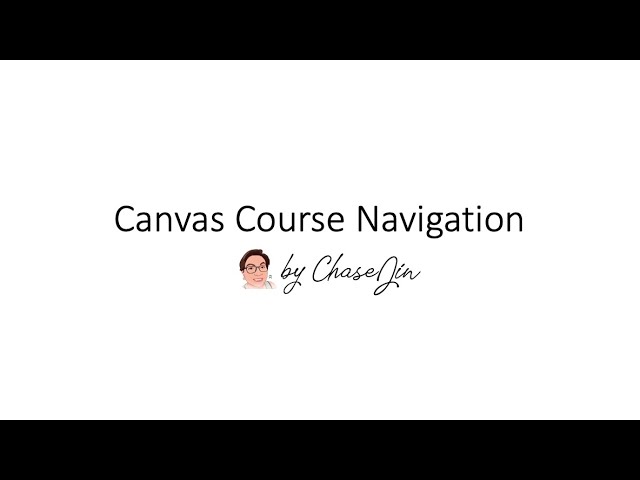 Course Navigation Menu