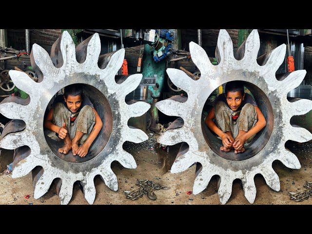 How Large Milling Machine Gear Are Made-Huge Industrial Gear Manufacturing