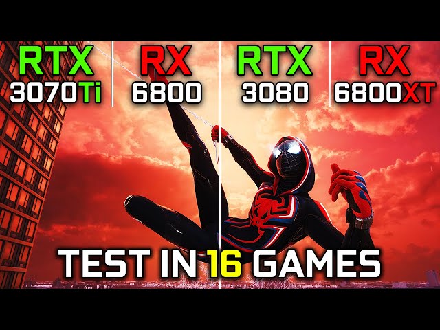 RTX 3070 Ti vs RX 6800 vs RTX 3080 vs RX 6800 XT | Test in 16 Games | 1440p | Which One Is Better? 🤔