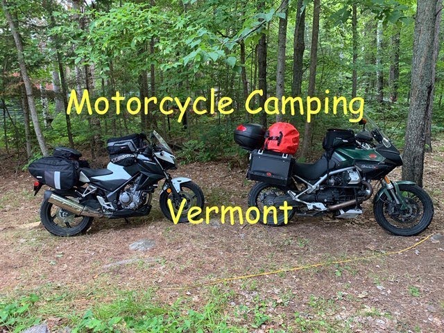 Motorcycle Camping in Vermont Moto Guzzi Stelvio 1200 NTX, Honda CB300F