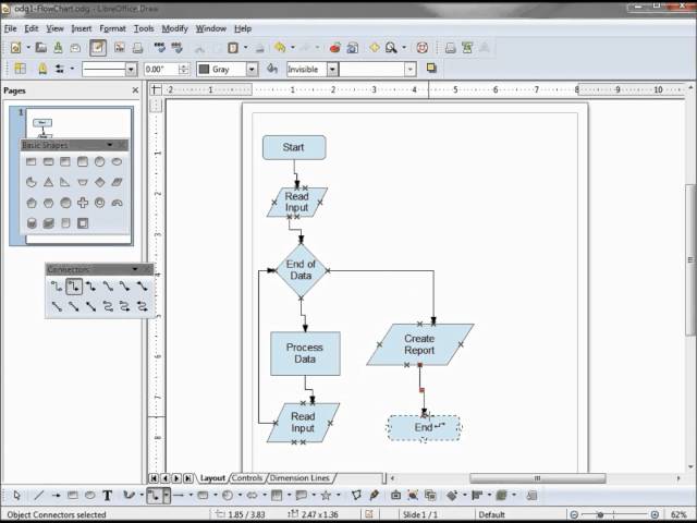 LibreOffice Draw (03) A Simple Flowchart