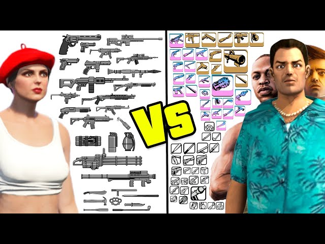 GTA Online vs GTA Trilogy · All Weapons and Sounds in 123 Seconds