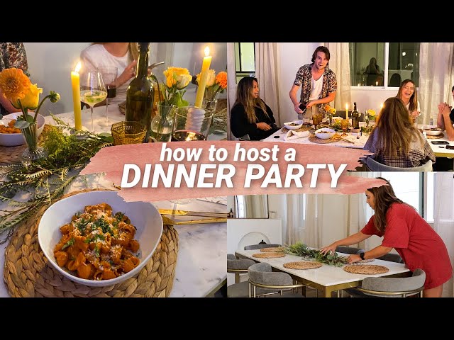 HOST A DINNER PARTY with me! | Decor, Table Setting, Planning & Hosting Tips! 2022