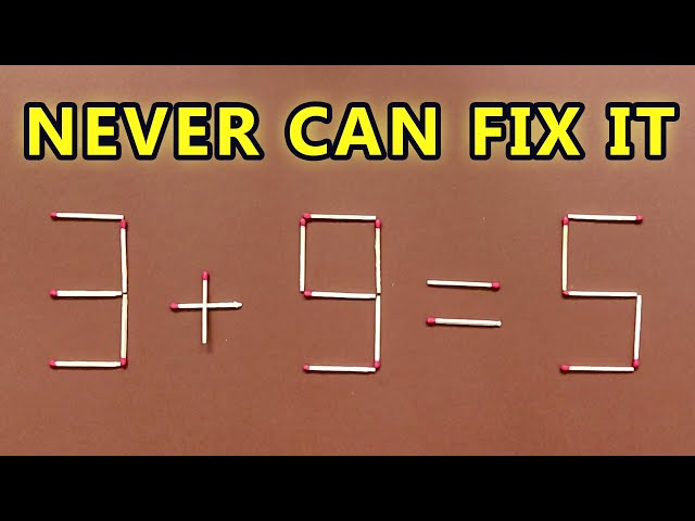 Fix the equation by moving 1 stick: Tricky Matchstick Puzzles with Answer part 29