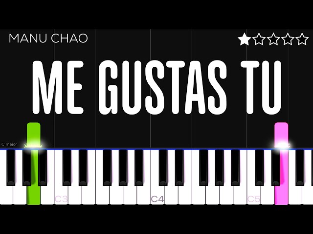 Manu Chao - Me Gustas Tu | EASY Piano Tutorial