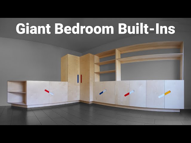 We Turned An Office Into A Bedroom with 14 Sheets of Plywood | Bedroom Renovation Built Ins