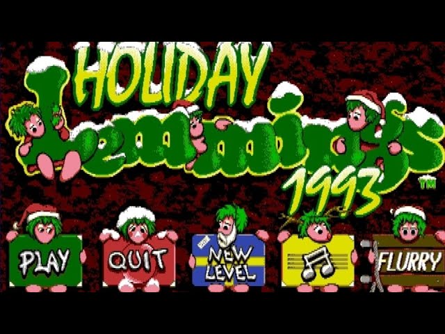 Holiday Lemmings 1993 on the Amiga 🎅