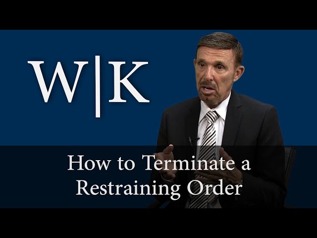 How to Terminate a Restraining Order