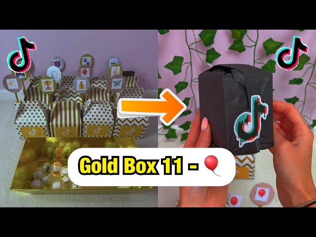TikTok Mystery GOLD Boxes - Box 11!🎈 #Shorts