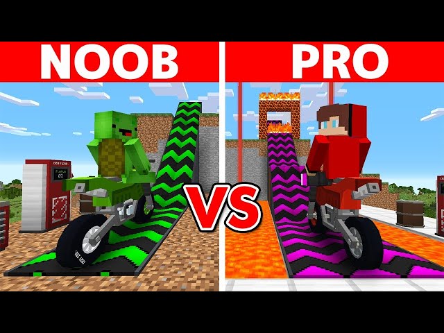 Minecraft NOOB vs PRO: SUPER MEGA RAMP BUILD CHALLENGE