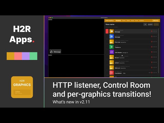 HTTP listener, Control Room and per-graphics transitions! // New in H2R Graphics v2.11