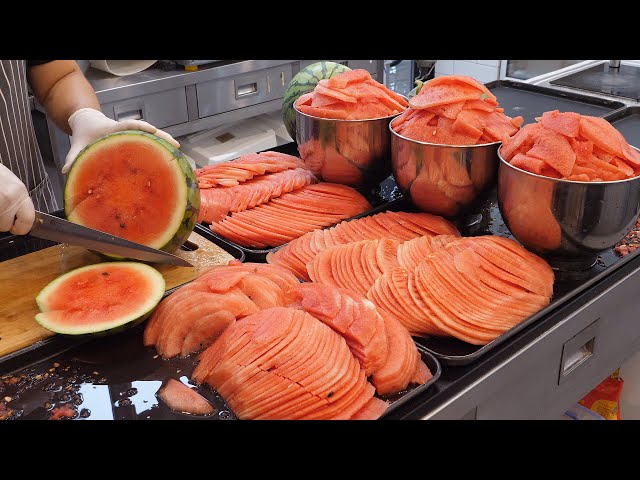Amazing Fruit Ninja / Watermelon Cutting Skills / Korean Street Food