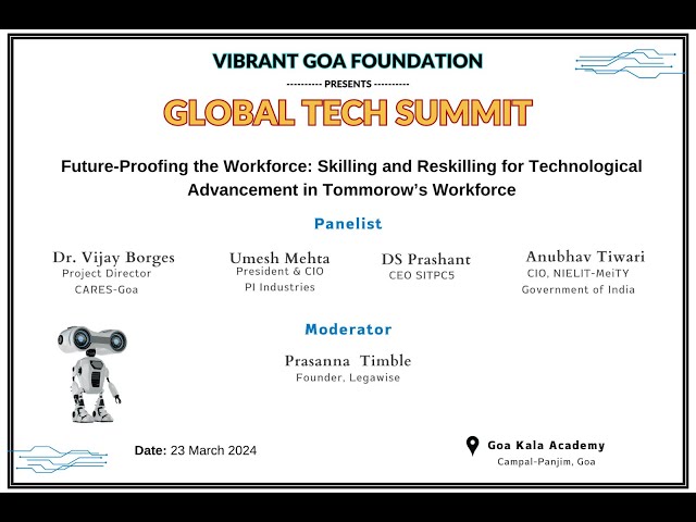 Project Director Dr. Vijay Borges served as one of the panelists at Global Tech Summit, Goa.