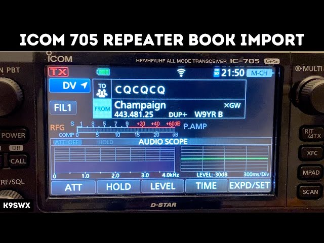 Import FM and D-STAR repeaters from Repeater Book into the Icom 705