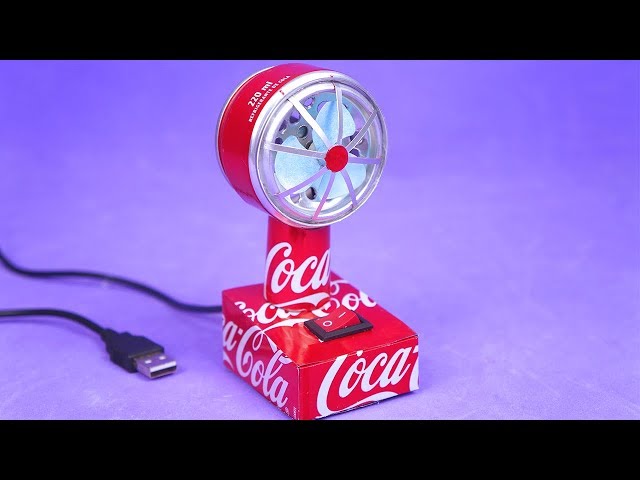 AMAZING MINI USB FAN TOY WITH ALUMINUM CANS AND DC MOTOR