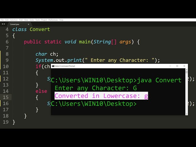 Java program to convert character uppercase to lowercase and vice - versa | Learn Coding