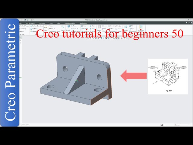 Creo parametric tutorials for beginners|creo|proE|tutorial-50