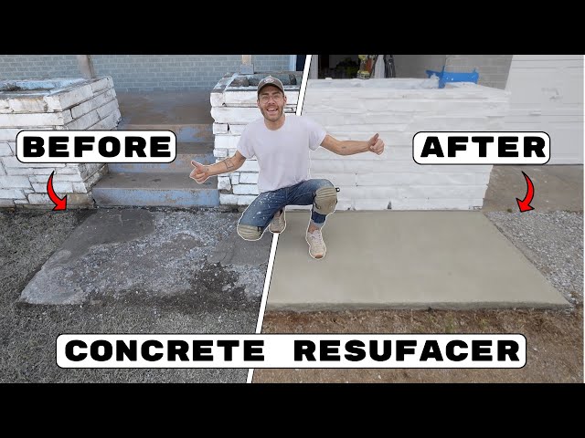 How To Fix / Resurface Damaged Concrete Sidewalk | DIY