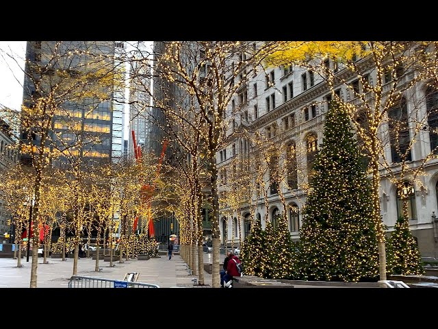 [4K] 🎄Walking Lower Manhattan in Christmas Season/Fri, NOV 27.2020