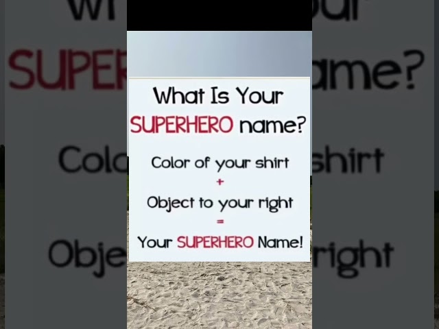 What is your superhero name? Mines blue chair