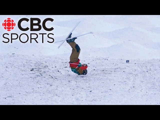 George McQuinn stable after scary crash in men's freestyle moguls | CBC Sports