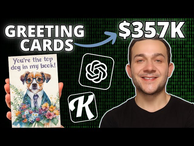 How To Make PASSIVE INCOME Selling AI Greeting Cards WITH ChatGPT & Midjourney Alternative ($357K+)