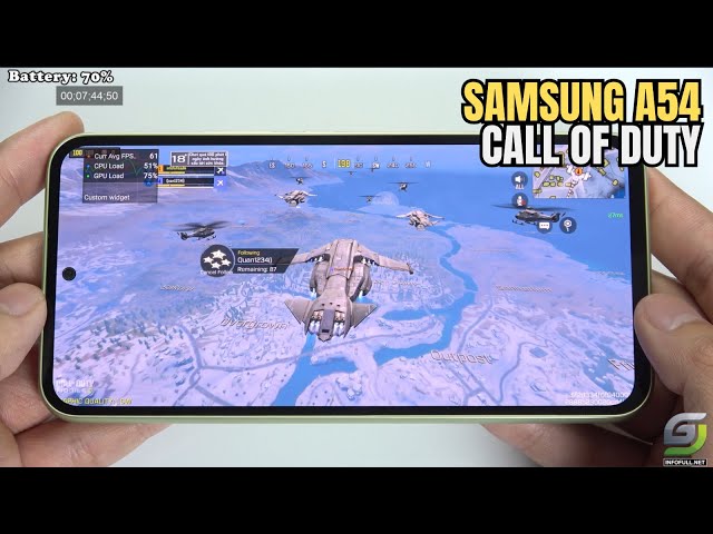Samsung Galaxy A54 test game Call of Duty Mobile CODM