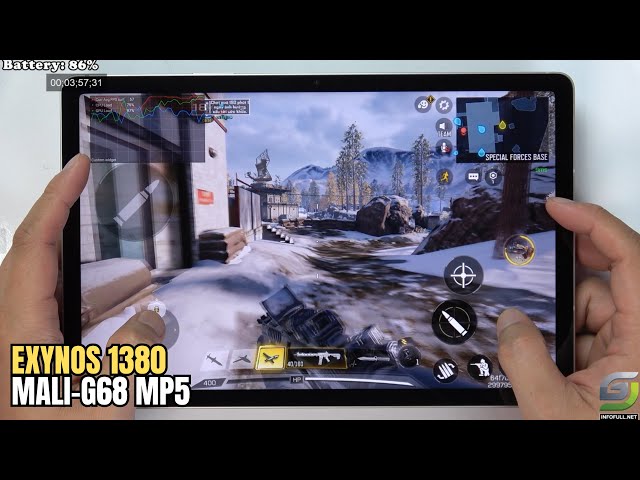 Samsung Tab S9 FE test game Call of Duty Mobile CODM