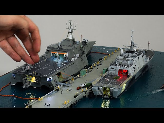 Making San diego harbor diorama (LCS -1 Freedom, LCS-2 Independence)