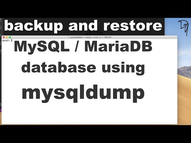 How to Backup and Restore MySQL/MariaDB database using mysqldump