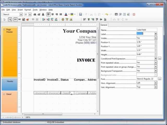 LibreOffice Base (76) Home Invoice pt4a The Invoice