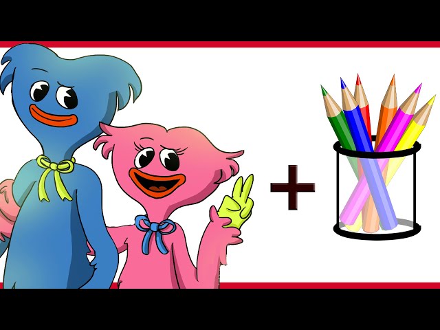 Kissy Missy + Huggy Wuggy + Colour pencils = ? | Poppy Playtime Animation meme
