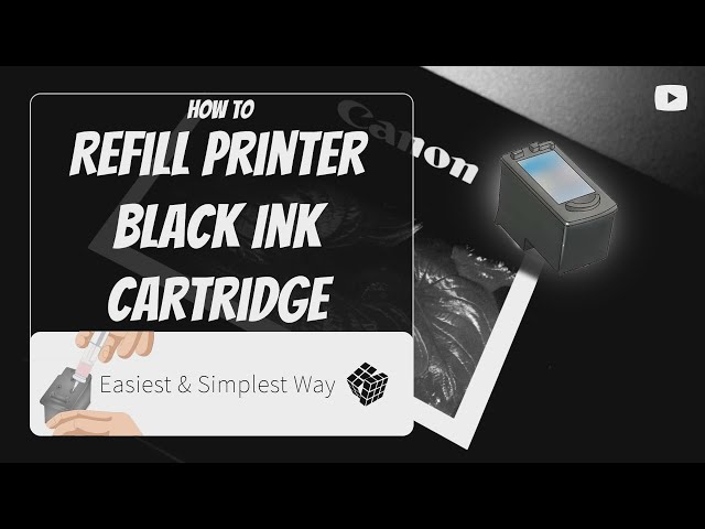 How To Refill Printer Ink Cartridge | Easiest & Simplest Way | Black Ink Cartridge