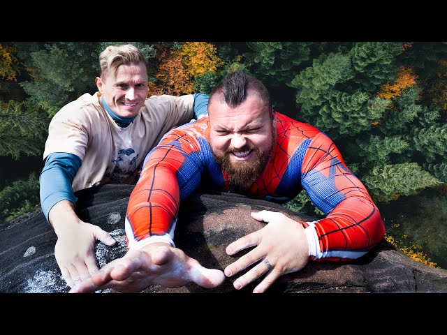 World's strongest man attempts to climb 100-foot wall