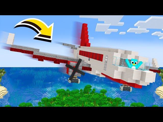 How to Build A Working AIRPLANE HOUSE in Minecraft