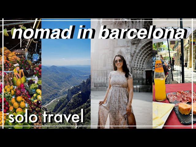 ALONE IN BARCELONA solo travel vlog // rooftops, food markets, shopping, insane montserrat trip!