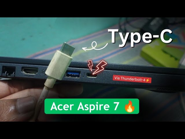 🤫 Acer Aspire 7 | Core i5 12 Gen | Charging Via Thunderbolt 4 #aceraspire7 #laptop #tech