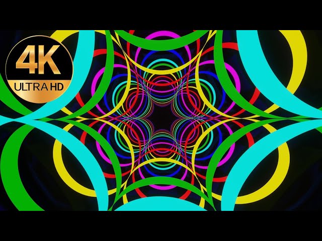 10 hour 4k Psychedelic Visual for financial Mastery abstract tunnel background video loop animation