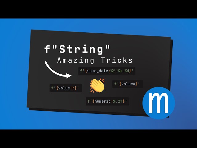 Python f-strings can do more than you thought. f'{val=}', f'{val!r}', f'{dt:%Y-%m-%d}'