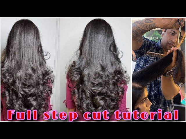 How to Layer with step hair cut कैसे करे | Step Wit layer hair cut | multi layer | घर बैठे सिखे easy