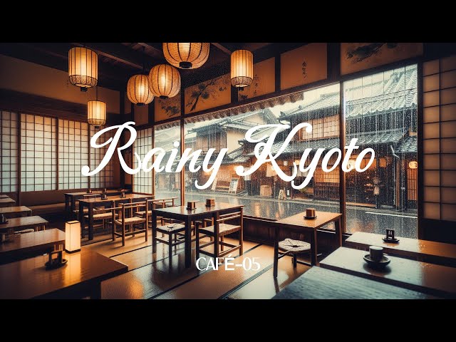 Rainy Kyoto Café | Background Instrumental Jazz Music to Relax, Study, Work, 1 hrs